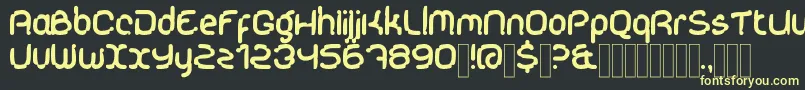 KDAlgaeBrush Regular Font – Yellow Fonts on Black Background