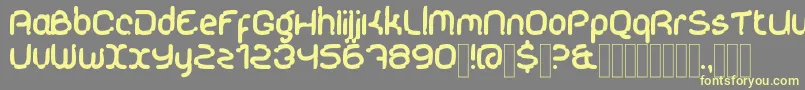 KDAlgaeBrush Regular Font – Yellow Fonts on Gray Background