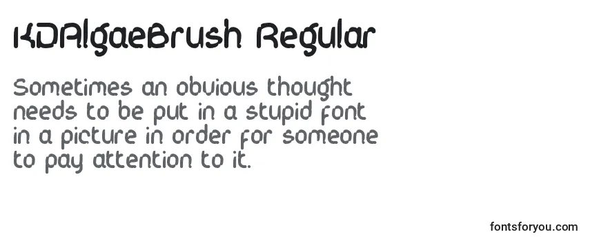 KDAlgaeBrush Regular Font