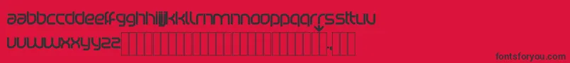 KDBetaport Regular Font – Black Fonts on Red Background