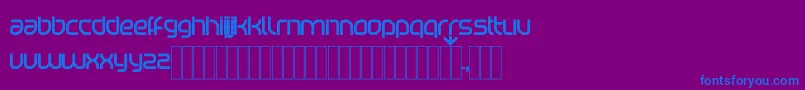 KDBetaport Regular Font – Blue Fonts on Purple Background