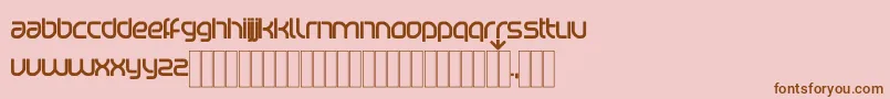 KDBetaport Regular Font – Brown Fonts on Pink Background