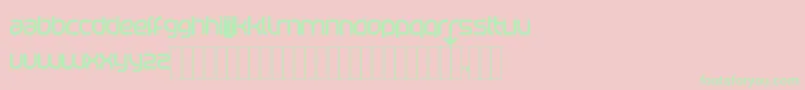 KDBetaport Regular Font – Green Fonts on Pink Background