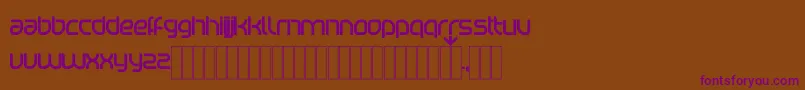 KDBetaport Regular Font – Purple Fonts on Brown Background