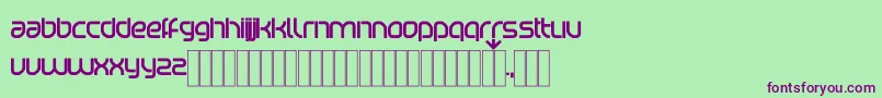 KDBetaport Regular Font – Purple Fonts on Green Background