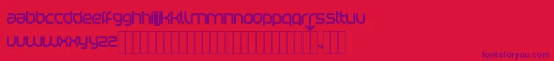 KDBetaport Regular Font – Purple Fonts on Red Background