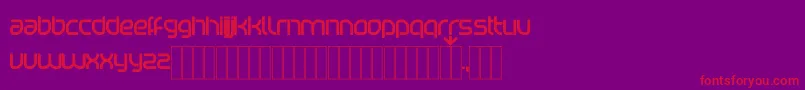 KDBetaport Regular Font – Red Fonts on Purple Background