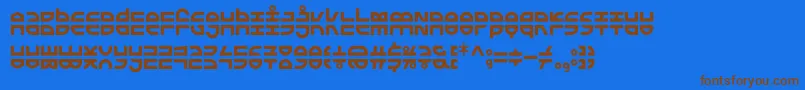 KDExtraFontestrial Regular Font – Brown Fonts on Blue Background