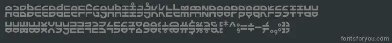 More about KDExtraFontestrial Regular Font KDExtraFontestrial Regular Font – Gray Fonts on Black Background