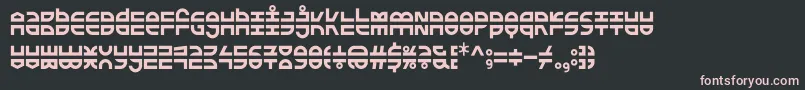 KDExtraFontestrial Regular Font – Pink Fonts on Black Background