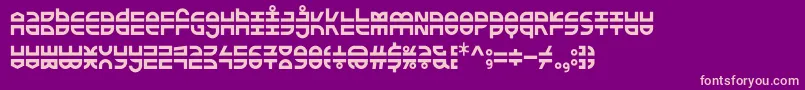 KDExtraFontestrial Regular Font – Pink Fonts on Purple Background