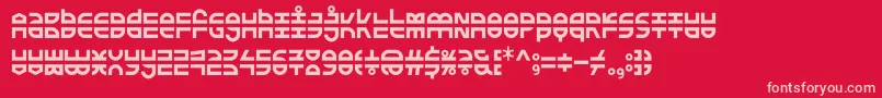 KDExtraFontestrial Regular Font – Pink Fonts on Red Background
