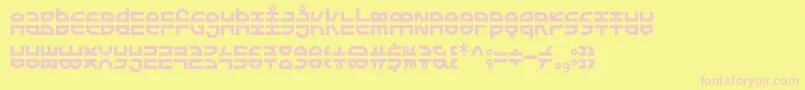 KDExtraFontestrial Regular Font – Pink Fonts on Yellow Background