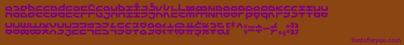 KDExtraFontestrial Regular Font – Purple Fonts on Brown Background