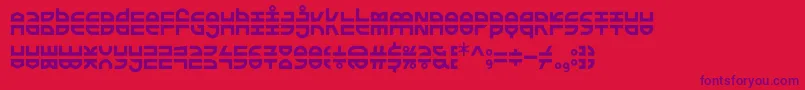 KDExtraFontestrial Regular Font – Purple Fonts on Red Background
