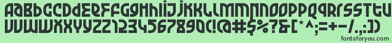 KDGarageGarbage Regular Font – Black Fonts on Green Background