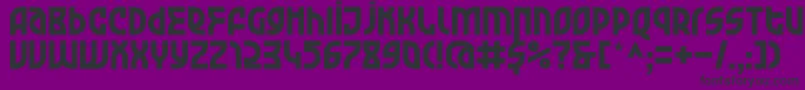 KDGarageGarbage Regular Font – Black Fonts on Purple Background