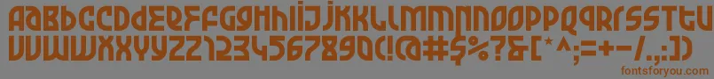 KDGarageGarbage Regular Font – Brown Fonts on Gray Background