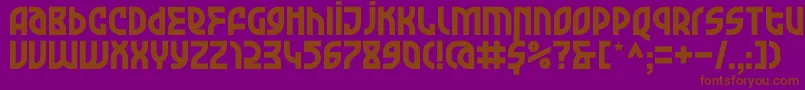 KDGarageGarbage Regular Font – Brown Fonts on Purple Background