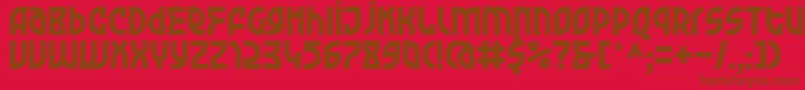 Police KDGarageGarbage Regular – polices brunes sur fond rouge