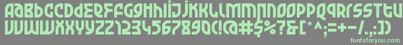 KDGarageGarbage Regular Font – Green Fonts on Gray Background