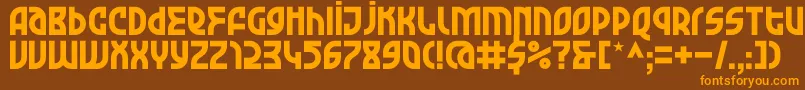 KDGarageGarbage Regular Font – Orange Fonts on Brown Background