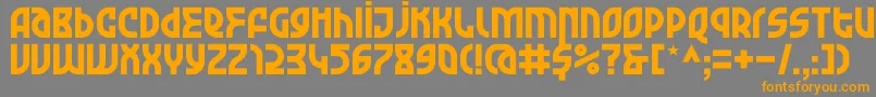 KDGarageGarbage Regular Font – Orange Fonts on Gray Background