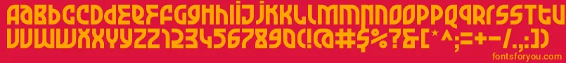 KDGarageGarbage Regular Font – Orange Fonts on Red Background