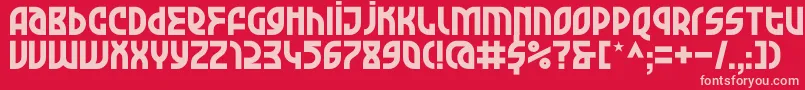 KDGarageGarbage Regular Font – Pink Fonts on Red Background