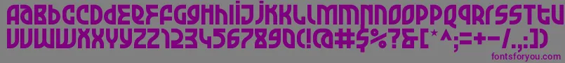 KDGarageGarbage Regular Font – Purple Fonts on Gray Background