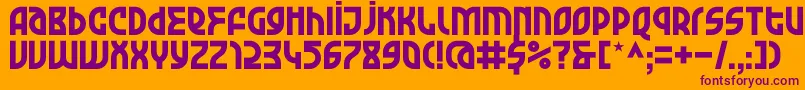 KDGarageGarbage Regular Font – Purple Fonts on Orange Background