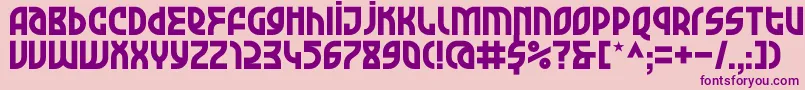 KDGarageGarbage Regular Font – Purple Fonts on Pink Background