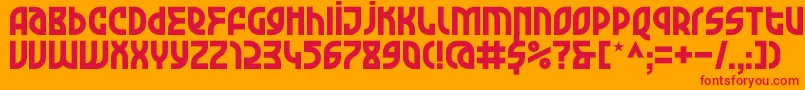 KDGarageGarbage Regular Font – Red Fonts on Orange Background