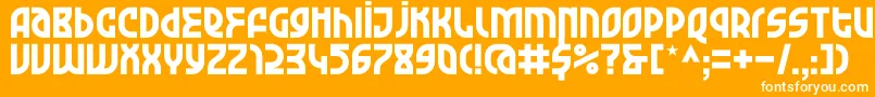 KDGarageGarbage Regular Font – White Fonts on Orange Background