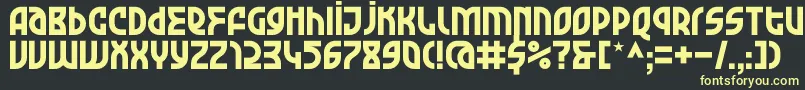 KDGarageGarbage Regular Font – Yellow Fonts on Black Background