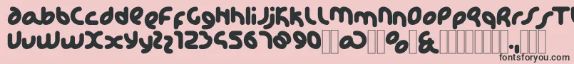 KDHappi Regular Font – Black Fonts on Pink Background