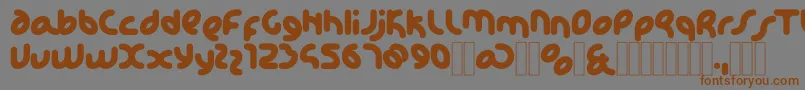 KDHappi Regular Font – Brown Fonts on Gray Background