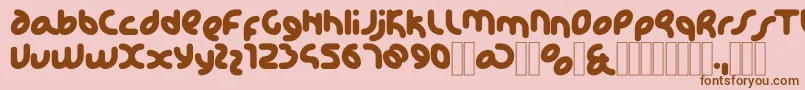 KDHappi Regular Font – Brown Fonts on Pink Background