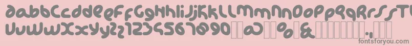 KDHappi Regular Font – Gray Fonts on Pink Background