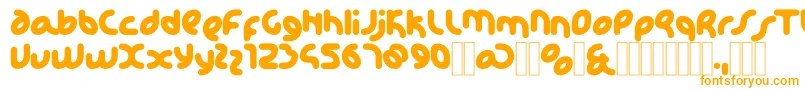 KDHappi Regular Font – Orange Fonts on White Background