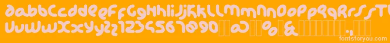 KDHappi Regular Font – Pink Fonts on Orange Background
