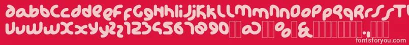 KDHappi Regular Font – Pink Fonts on Red Background