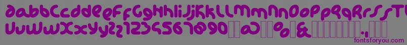 KDHappi Regular Font – Purple Fonts on Gray Background