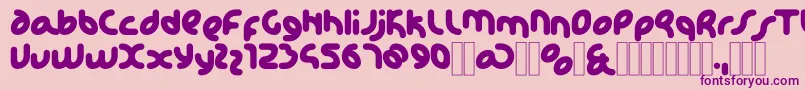 KDHappi Regular Font – Purple Fonts on Pink Background