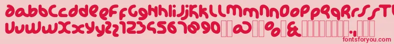 KDHappi Regular Font – Red Fonts on Pink Background