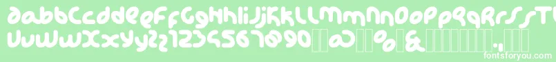 KDHappi Regular Font – White Fonts on Green Background