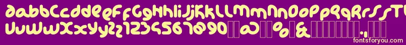 KDHappi Regular Font – Yellow Fonts on Purple Background