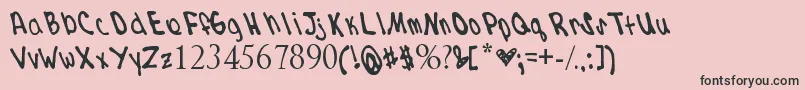 kdizzle Font – Black Fonts on Pink Background