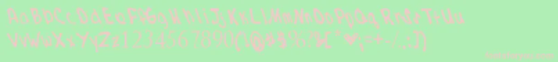 kdizzle Font – Pink Fonts on Green Background