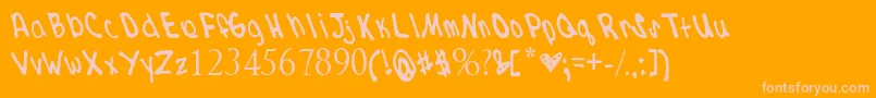 kdizzle Font – Pink Fonts on Orange Background